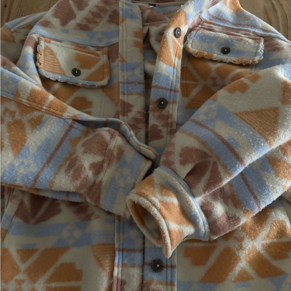 Free People Jacquard Ruby Jacket Aztec Print Sedona Combo Size S - Picture 4 of 6